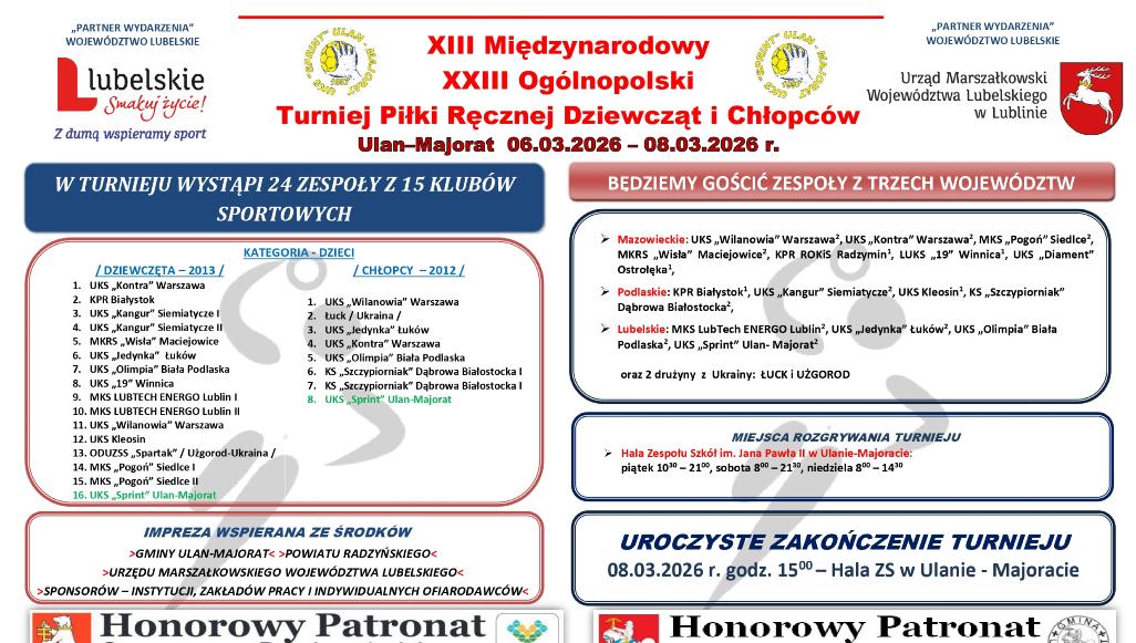 XIII Międzynarodowy Turniej Piłki Ręcznej w Ulanie-Majoracie